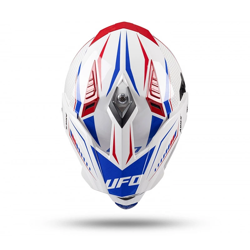 Crosstourer Casco Ufo Aries Bianco Blu Rosso 7 Crosstourer Casco Ufo Aries Bianco Blu Rosso - immagine 5