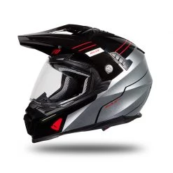 Offerte Ufo Negozio 10 Crosstourer Casco Ufo Aries 2206 Nero Argento
