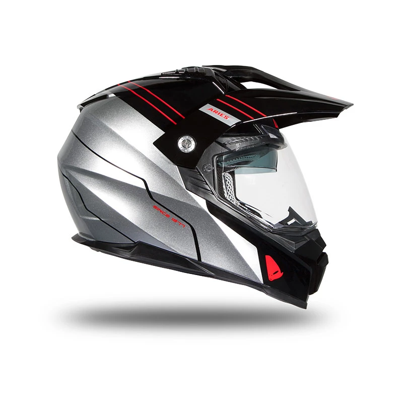 Crosstourer Casco Ufo Aries 2206 Nero Argento 4 Crosstourer Casco Ufo Aries 2206 Nero Argento - immagine 3