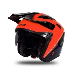 Trial Casco Ufo Sheratan 2206 Nero Arancio