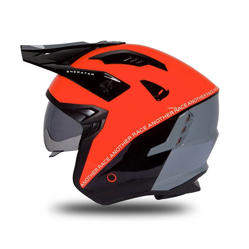 Trial Casco Ufo Sheratan 2206 Nero Arancio 4 Trial Casco Ufo Sheratan 2206 Nero Arancio - immagine 2