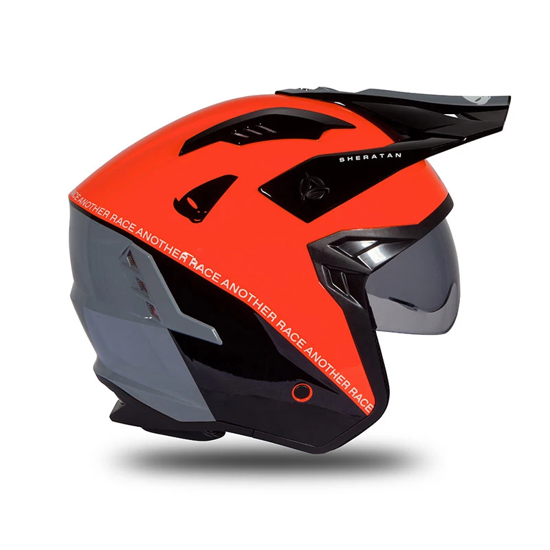 Trial Casco Ufo Sheratan 2206 Nero Arancio 5 Trial Casco Ufo Sheratan 2206 Nero Arancio - immagine 3
