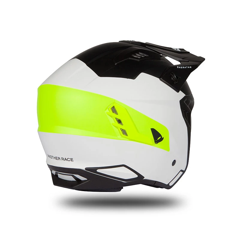 Trial Casco Ufo Sheratan 2206 Nero Bianco Giallo 6 Trial Casco Ufo Sheratan 2206 Nero Bianco Giallo - immagine 4